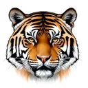 tiger face tattoo design idea