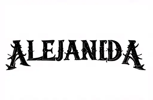 "Alejandra" tattoo design idea