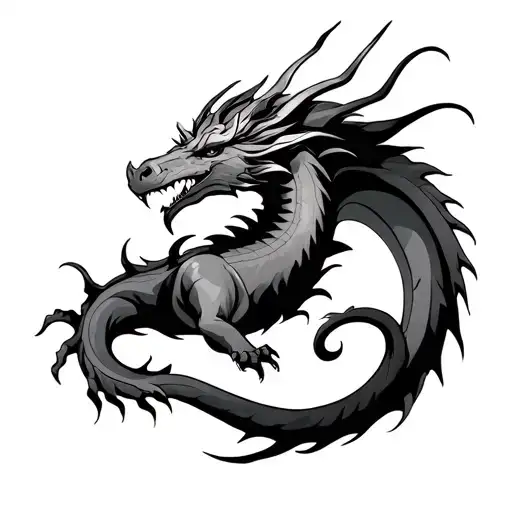 taurus dragon combination design tattoo design idea