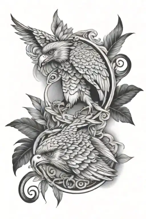 philippine eagle soaring tattoo design idea
