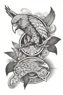 philippine eagle soaring tattoo design idea