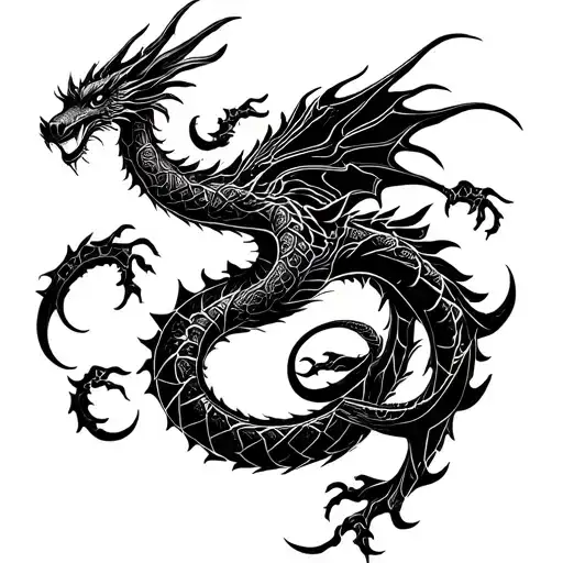 Filler dragon design tattoo design idea