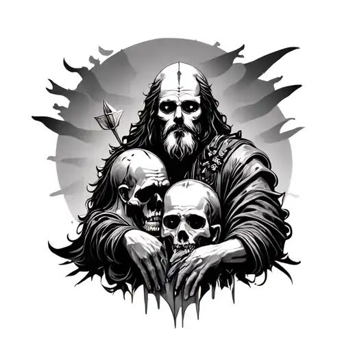 Battle worthy tomb family, strength, honor son born tattoo design idea