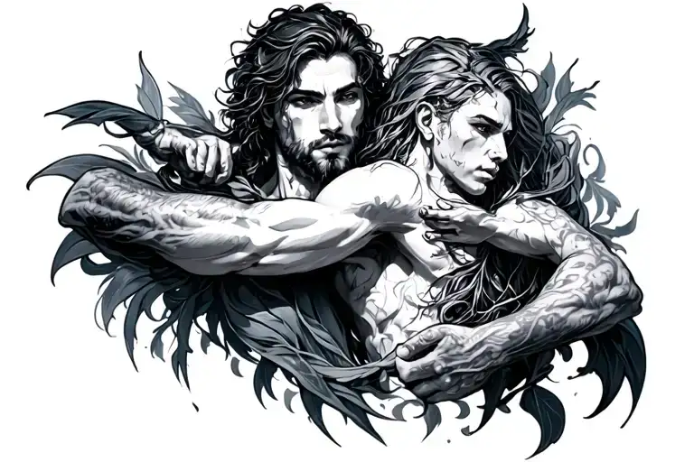 caim and Abel tattoo tattoo design idea