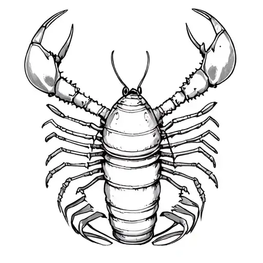 lobster pot tattoo design idea