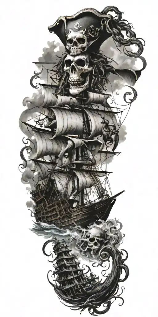 Pirates of the Caribbean, kraken tattoo design idea