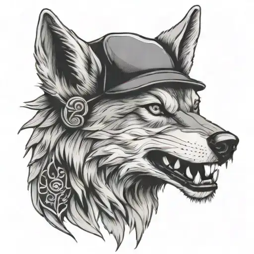 zalmoxes god Decebal dac hat and howling wolf tattoo design idea