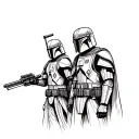 darth revan vs boba fett tattoo design idea