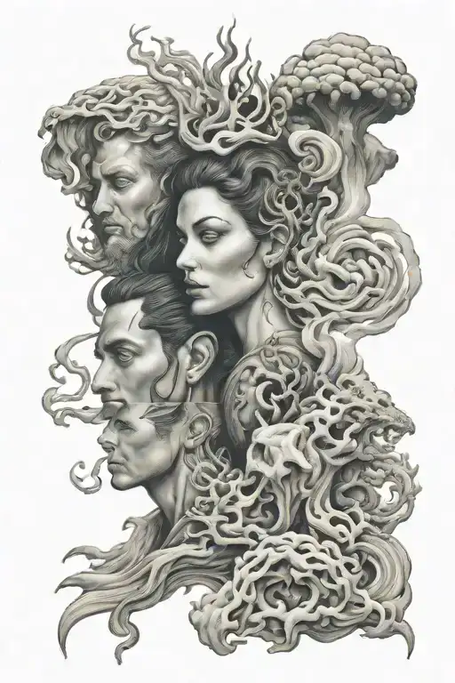 Four elements tattoo design idea