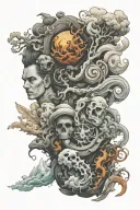 Four elements tattoo design idea