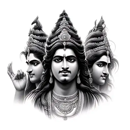 Vishnu 10 avatars tattoo design idea