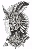 Aztec warrior tattoo design idea