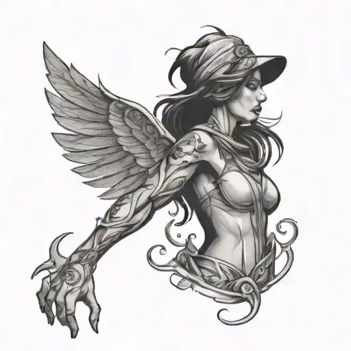 survivor, fighter, fight or flight, women tattoo design idea