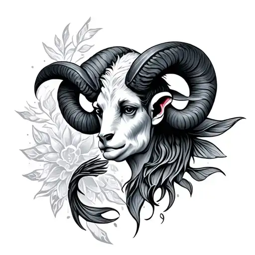 Aries as the father of Cancer and Pisces tattoo design idea