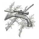 2nd amendment hunting scene tattoo design idea