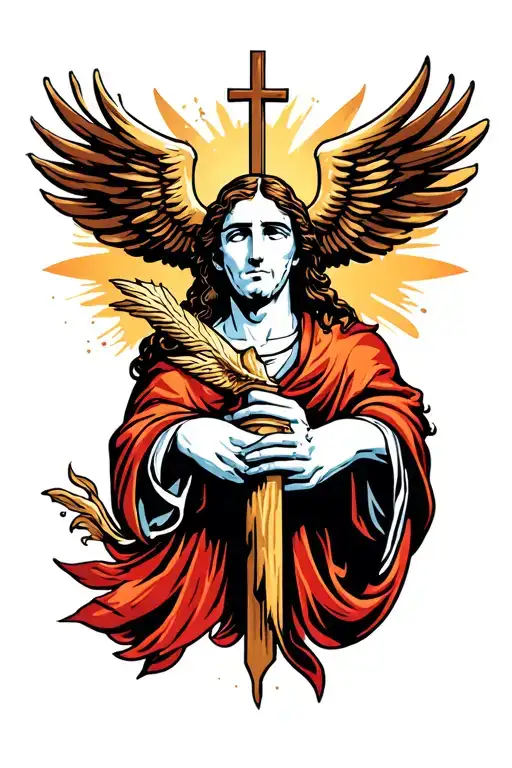 I want a sleeve of Christian faith based of god  tattoo design idea