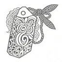 omamori charm tattoo design idea