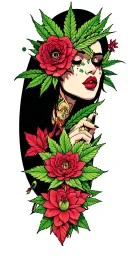 420 stoner tattoo design idea