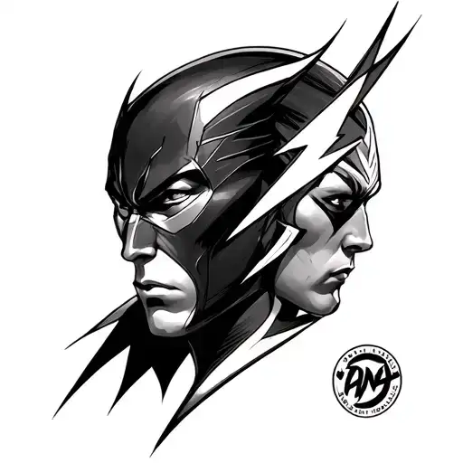 the flash and reverse flash tattoo sketch tattoo design idea