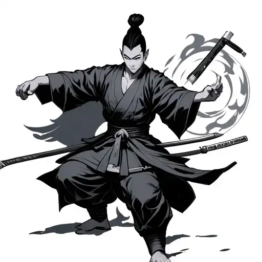 generate a anime character called toji fushiguro jujutsu tattoo design idea