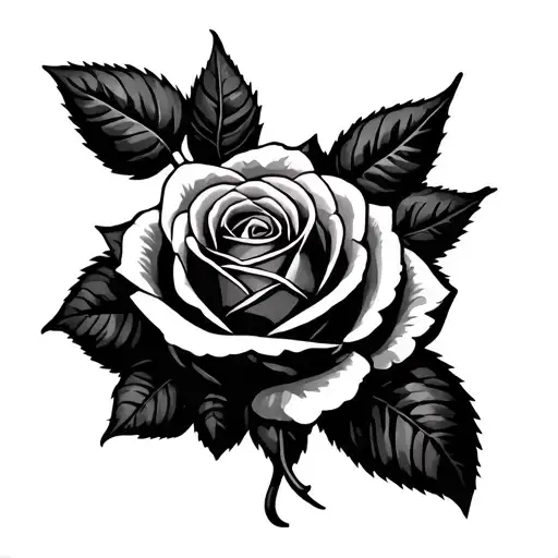 999 rose made tattoo design idea