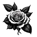 999 rose made tattoo design idea