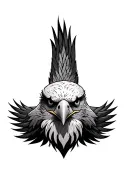 eagle face tattoo design idea