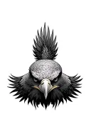 eagle face tattoo design idea