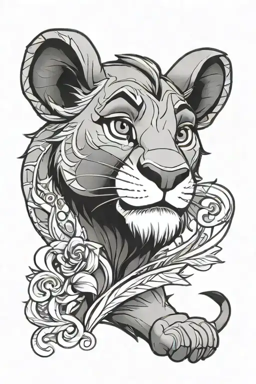 simba Disney, infinity symbol tattoo design idea