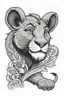 simba Disney, infinity symbol tattoo design idea