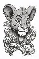 simba Disney, infinity symbol tattoo design idea