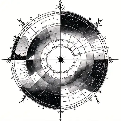 Natal Chart tattoo design idea
