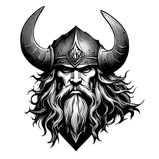 Valhalla viking tattoo design idea