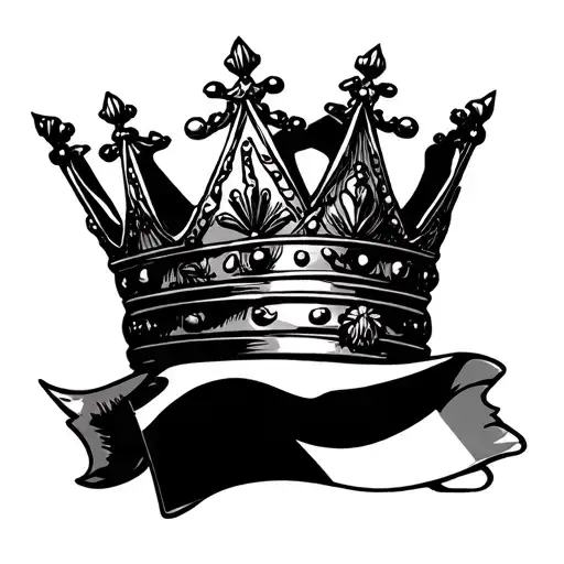 I want a tattoo that combines a drawing of a queen's crown and a Seychelles flag with this sign of endometriosis and can tattoo design idea