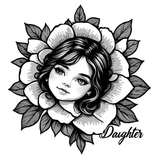 Daughter Name tattoo design idea