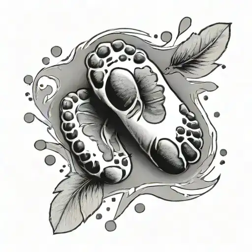 baby footprint tattoo design idea