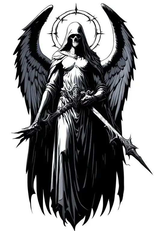 Azrael archangel of death  tattoo design idea