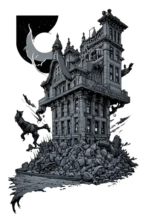 album art from downtown battle mountain by dance Gavin dance tattoo design idea