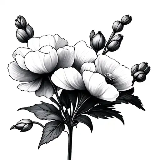 Gypsophila tattoo design idea