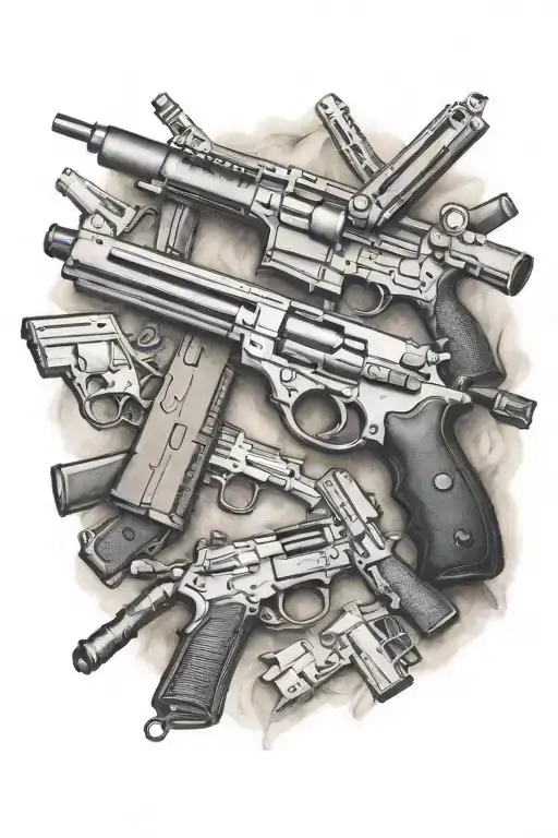 arsenal weapons  tattoo design idea