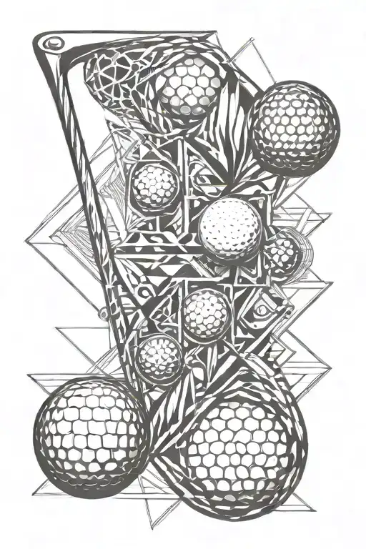 Golf driving tattoo design idea