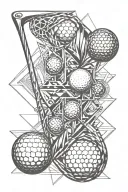 Golf driving tattoo design idea