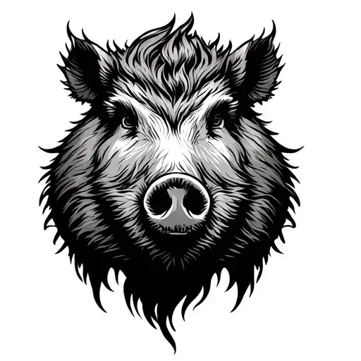 boar outline tattoo design tattoo design idea