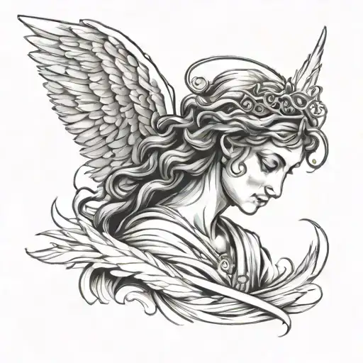angel of peace  tattoo design idea