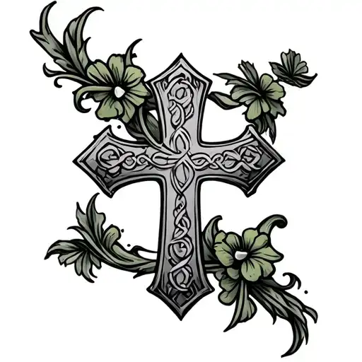 Irish Cross tattoo design idea