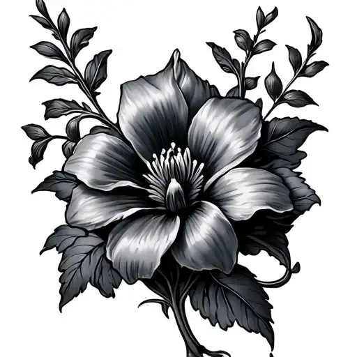 french royalty lys flower tattoo design idea