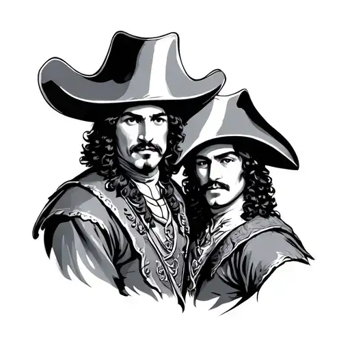 three musketeers tattoo design idea