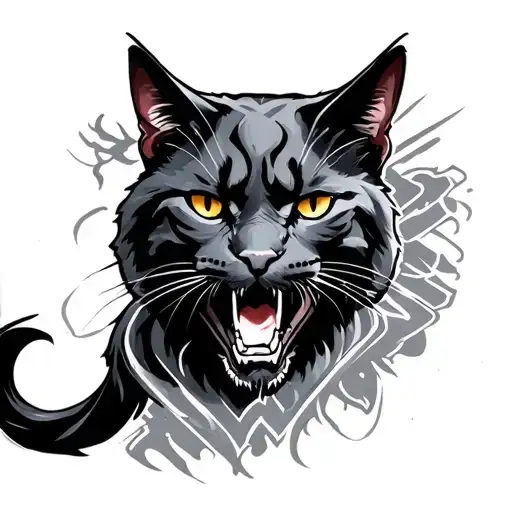 Hellcat tattoo design idea