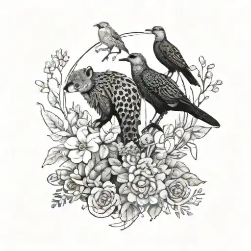 Incorporate the names Flynn and Layla into a design inspired by Australian wildlife tattoo design idea