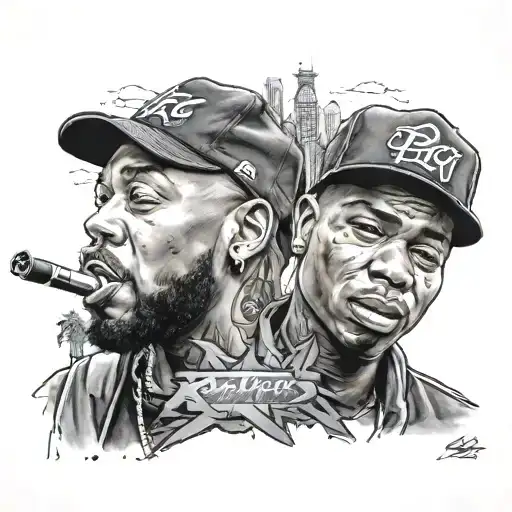 rappers Hollywood la tattoo design idea